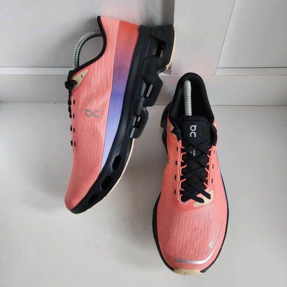 On Cloud Cloudspark Orange Flame/ Black Women's Running Shoes 9 Limited Edition - Picture 3 of 9